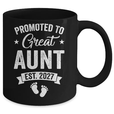 Promoted To Great Aunt Est 2027 Pregnancy Announcement Mug | teecentury