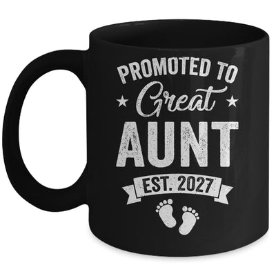 Promoted To Great Aunt Est 2027 Pregnancy Announcement Mug | teecentury