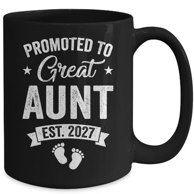 Promoted To Great Aunt Est 2027 Pregnancy Announcement Mug | teecentury