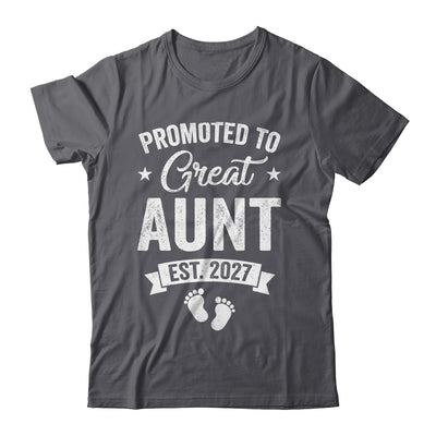 Promoted To Great Aunt Est 2027 Pregnancy Announcement Shirt & Tank Top | teecentury