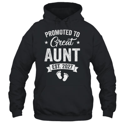Promoted To Great Aunt Est 2027 Pregnancy Announcement Shirt & Tank Top | teecentury