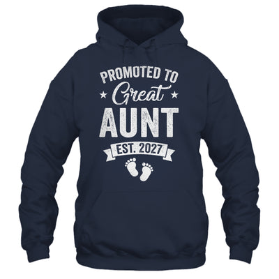 Promoted To Great Aunt Est 2027 Pregnancy Announcement Shirt & Tank Top | teecentury