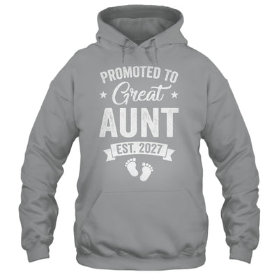 Promoted To Great Aunt Est 2027 Pregnancy Announcement Shirt & Tank Top | teecentury