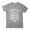 Promoted To Great Auntie Est 2025 Pregnancy Announcement Shirt & Tank Top | teecentury