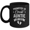 Promoted To Great Auntie Est 2025 Pregnancy Announcement Mug | teecentury