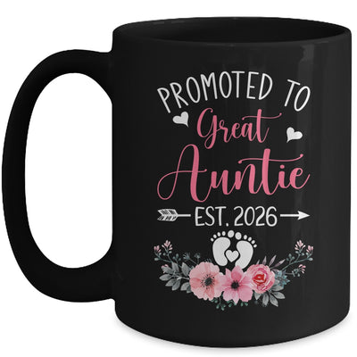 Promoted To Great Auntie Est 2026 Mothers Day Mug | teecentury