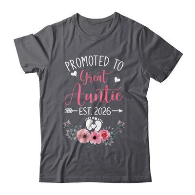 Promoted To Great Auntie Est 2026 Mothers Day Shirt & Tank Top | teecentury
