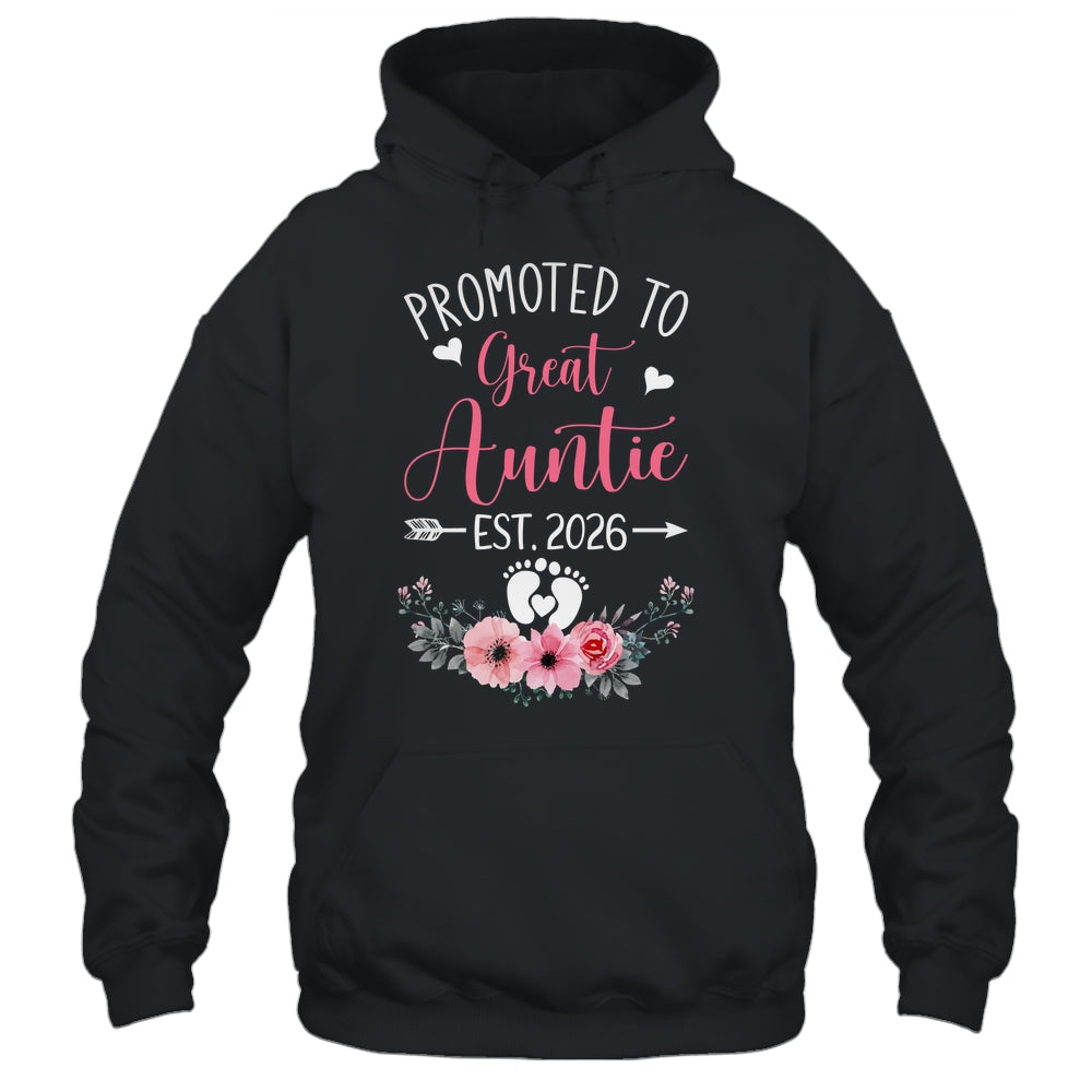 Promoted To Great Auntie Est 2026 Mothers Day Shirt & Tank Top | teecentury