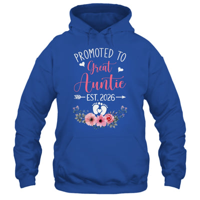 Promoted To Great Auntie Est 2026 Mothers Day Shirt & Tank Top | teecentury
