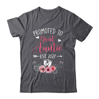 Promoted To Great Auntie Est 2027 Mothers Day Shirt & Tank Top | teecentury