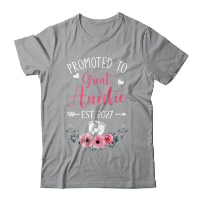 Promoted To Great Auntie Est 2027 Mothers Day Shirt & Tank Top | teecentury