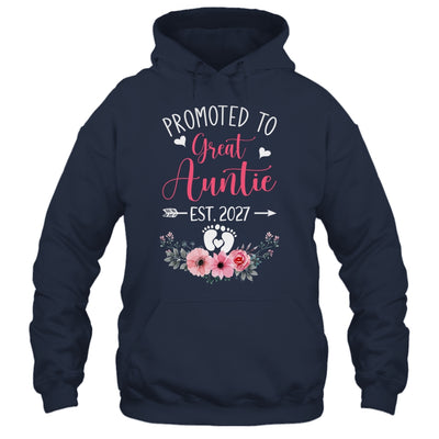 Promoted To Great Auntie Est 2027 Mothers Day Shirt & Tank Top | teecentury