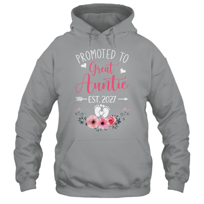 Promoted To Great Auntie Est 2027 Mothers Day Shirt & Tank Top | teecentury