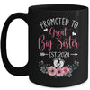 Promoted To Great Big Sister Est 2024 New Sister Mug | teecentury