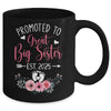 Promoted To Great Big Sister Est 2025 New Sister Mug | teecentury
