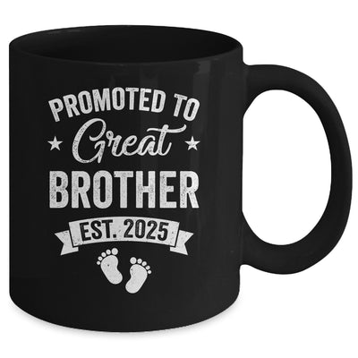 Promoted To Great Brother Est 2025 Pregnancy Announcement Mug | teecentury