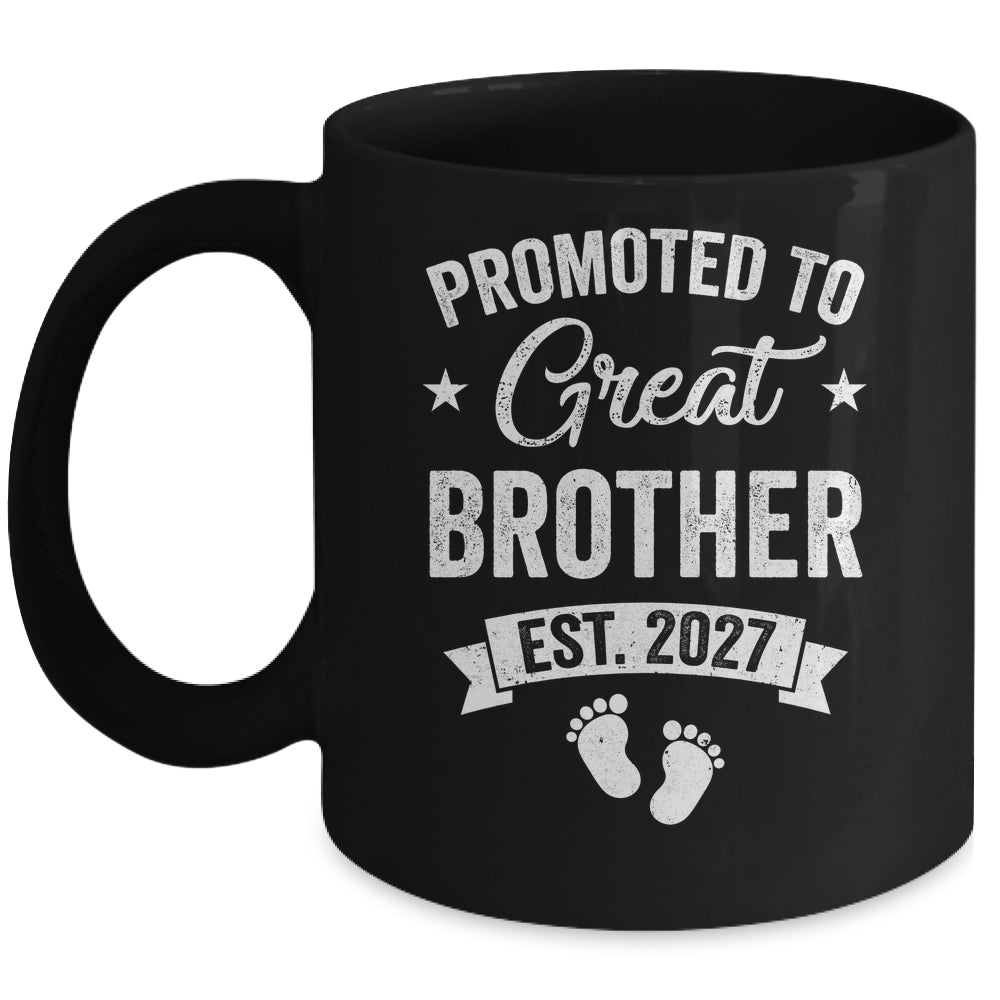 Promoted To Great Brother Est 2027 Pregnancy Announcement Mug | teecentury