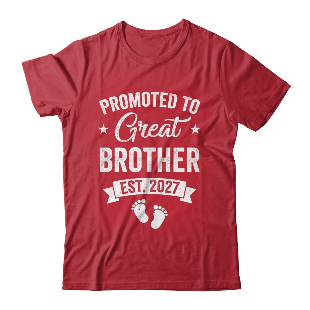 Promoted To Great Brother Est 2027 Pregnancy Announcement Shirt & Hoodie | teecentury