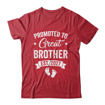 Promoted To Great Brother Est 2027 Pregnancy Announcement Shirt & Hoodie | teecentury