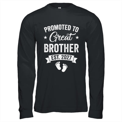 Promoted To Great Brother Est 2027 Pregnancy Announcement Shirt & Hoodie | teecentury