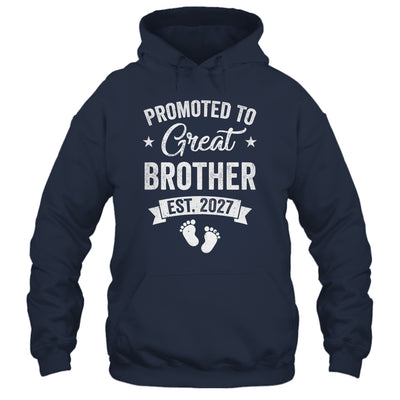 Promoted To Great Brother Est 2027 Pregnancy Announcement Shirt & Hoodie | teecentury