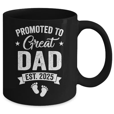 Promoted To Great Dad Est 2025 Pregnancy Announcement Mug | teecentury