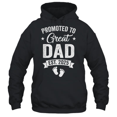 Promoted To Great Dad Est 2025 Pregnancy Announcement Shirt & Hoodie | teecentury