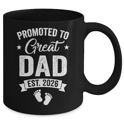 Promoted To Great Dad Est 2026 Pregnancy Announcement Mug | teecentury
