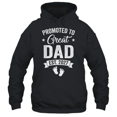 Promoted To Great Dad Est 2027 Pregnancy Announcement Shirt & Hoodie | teecentury