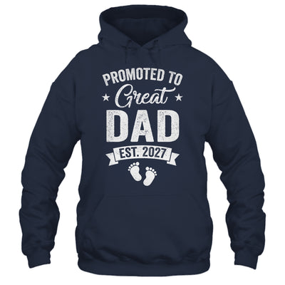 Promoted To Great Dad Est 2027 Pregnancy Announcement Shirt & Hoodie | teecentury