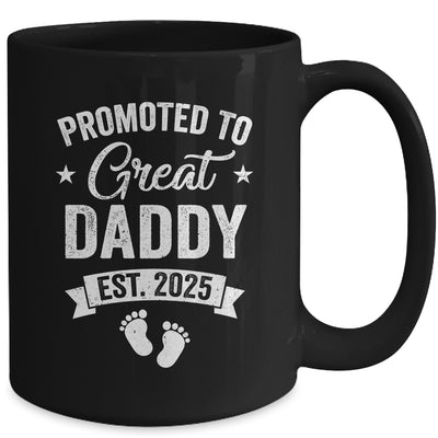 Promoted To Great Daddy Est 2025 Pregnancy Announcement Mug | teecentury