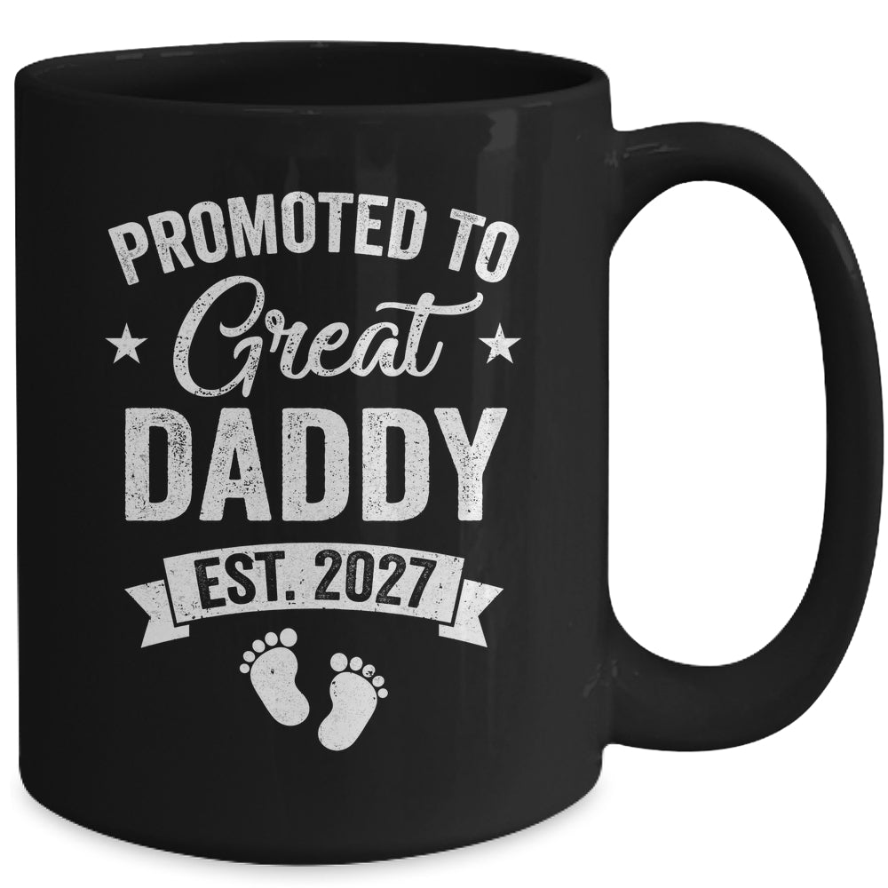 Promoted To Great Daddy Est 2027 Pregnancy Announcement Mug | teecentury