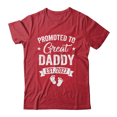 Promoted To Great Daddy Est 2027 Pregnancy Announcement Shirt & Hoodie | teecentury