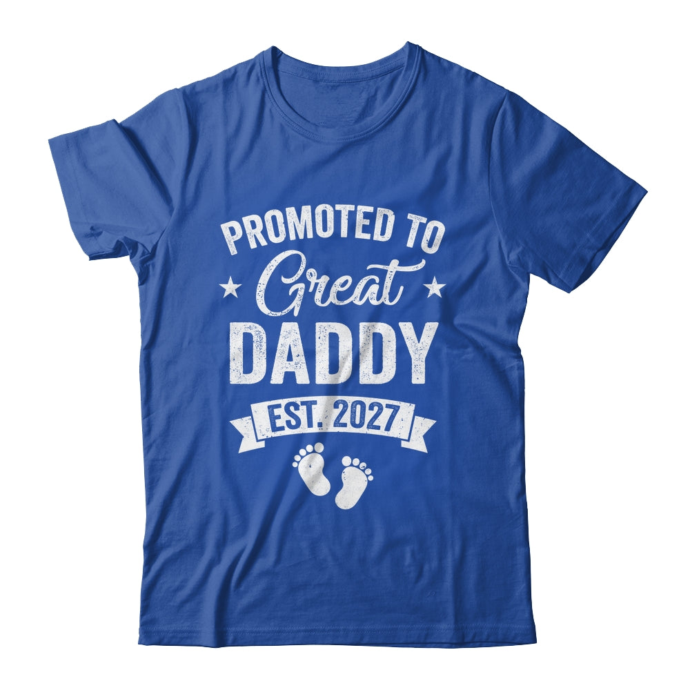 Promoted To Great Daddy Est 2027 Pregnancy Announcement Shirt & Hoodie | teecentury