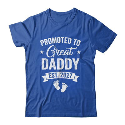 Promoted To Great Daddy Est 2027 Pregnancy Announcement Shirt & Hoodie | teecentury