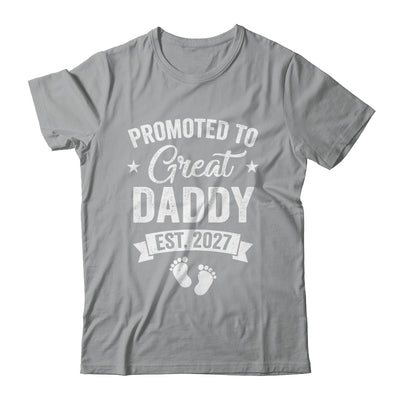 Promoted To Great Daddy Est 2027 Pregnancy Announcement Shirt & Hoodie | teecentury