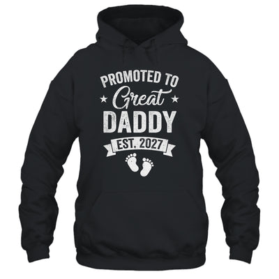 Promoted To Great Daddy Est 2027 Pregnancy Announcement Shirt & Hoodie | teecentury