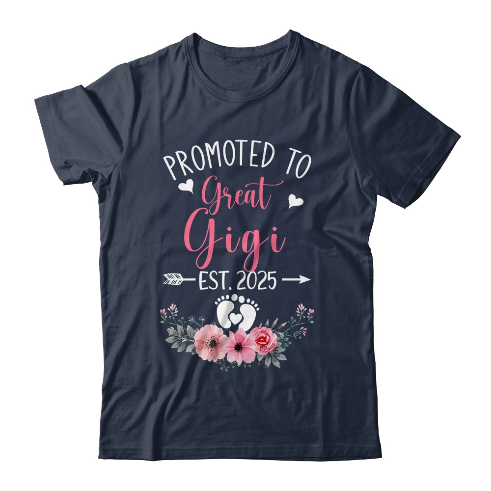 Promoted To Great Gigi Est 2025 Mothers Day Shirt & Tank Top | teecentury