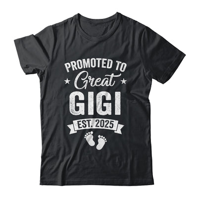Promoted To Great Gigi Est 2025 Pregnancy Announcement Shirt & Tank Top | teecentury