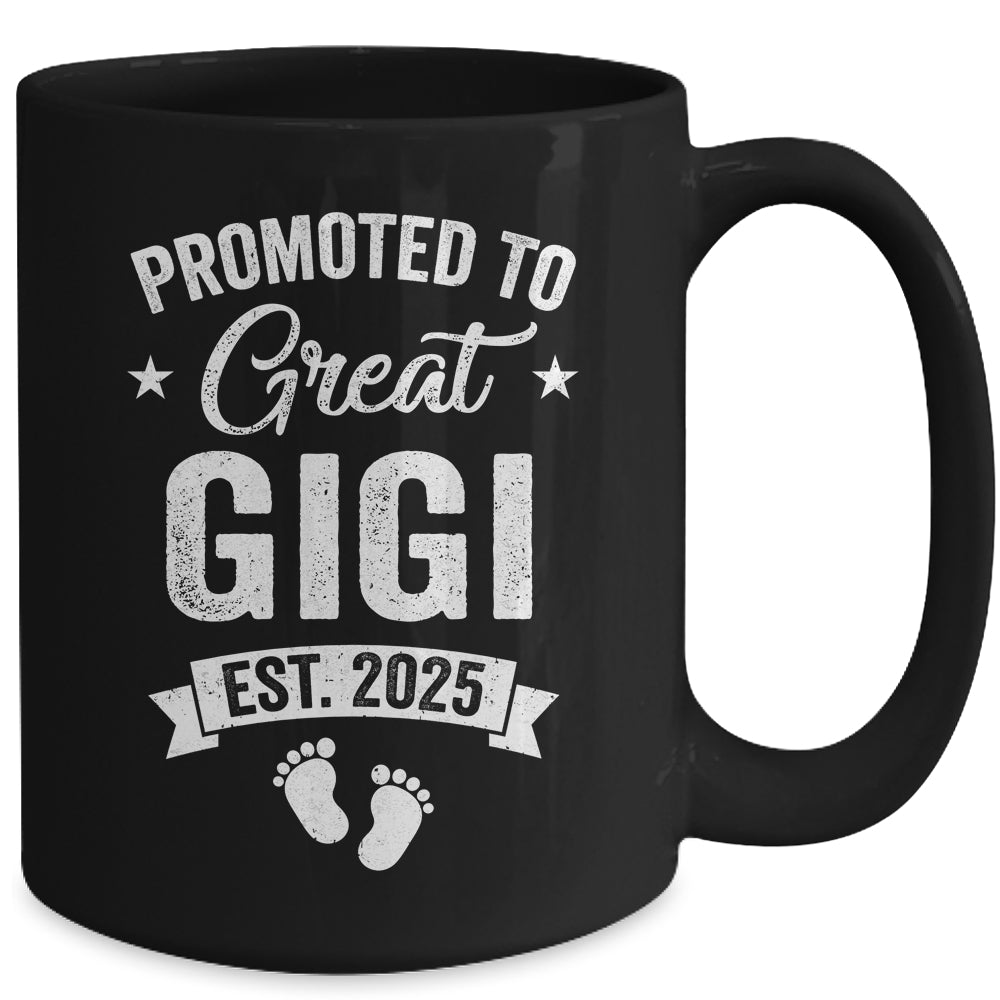 Promoted To Great Gigi Est 2025 Pregnancy Announcement Mug | teecentury