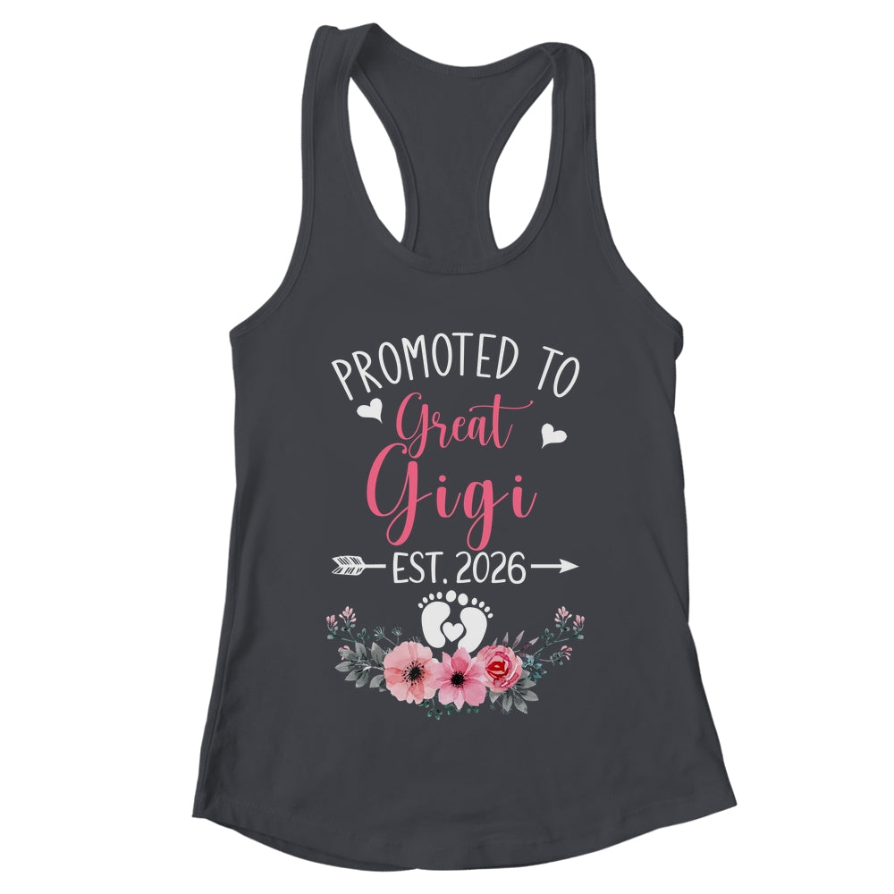 Promoted To Great Gigi Est 2026 Mothers Day Shirt & Tank Top | teecentury