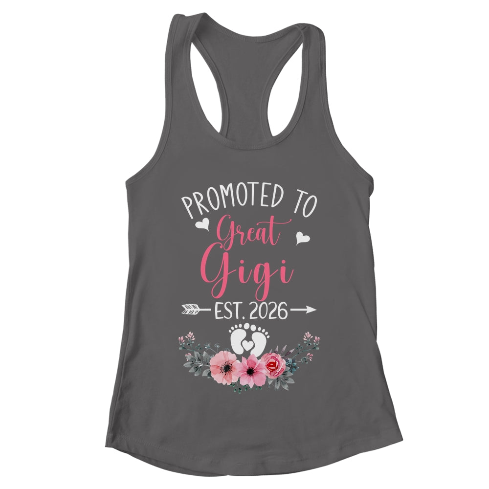 Promoted To Great Gigi Est 2026 Mothers Day Shirt & Tank Top | teecentury