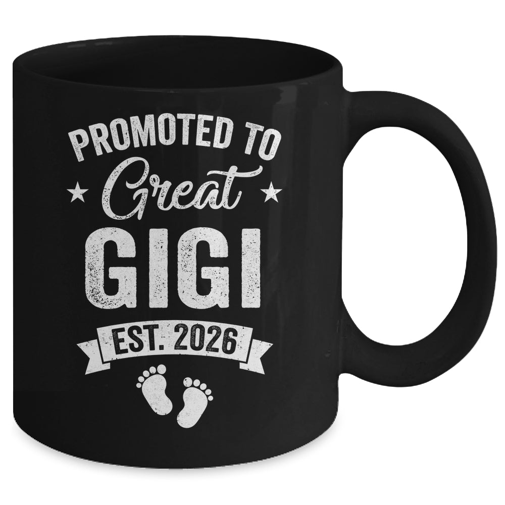 Promoted To Great Gigi Est 2026 Pregnancy Announcement Mug | teecentury