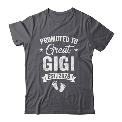 Promoted To Great Gigi Est 2026 Pregnancy Announcement Shirt & Hoodie | teecentury