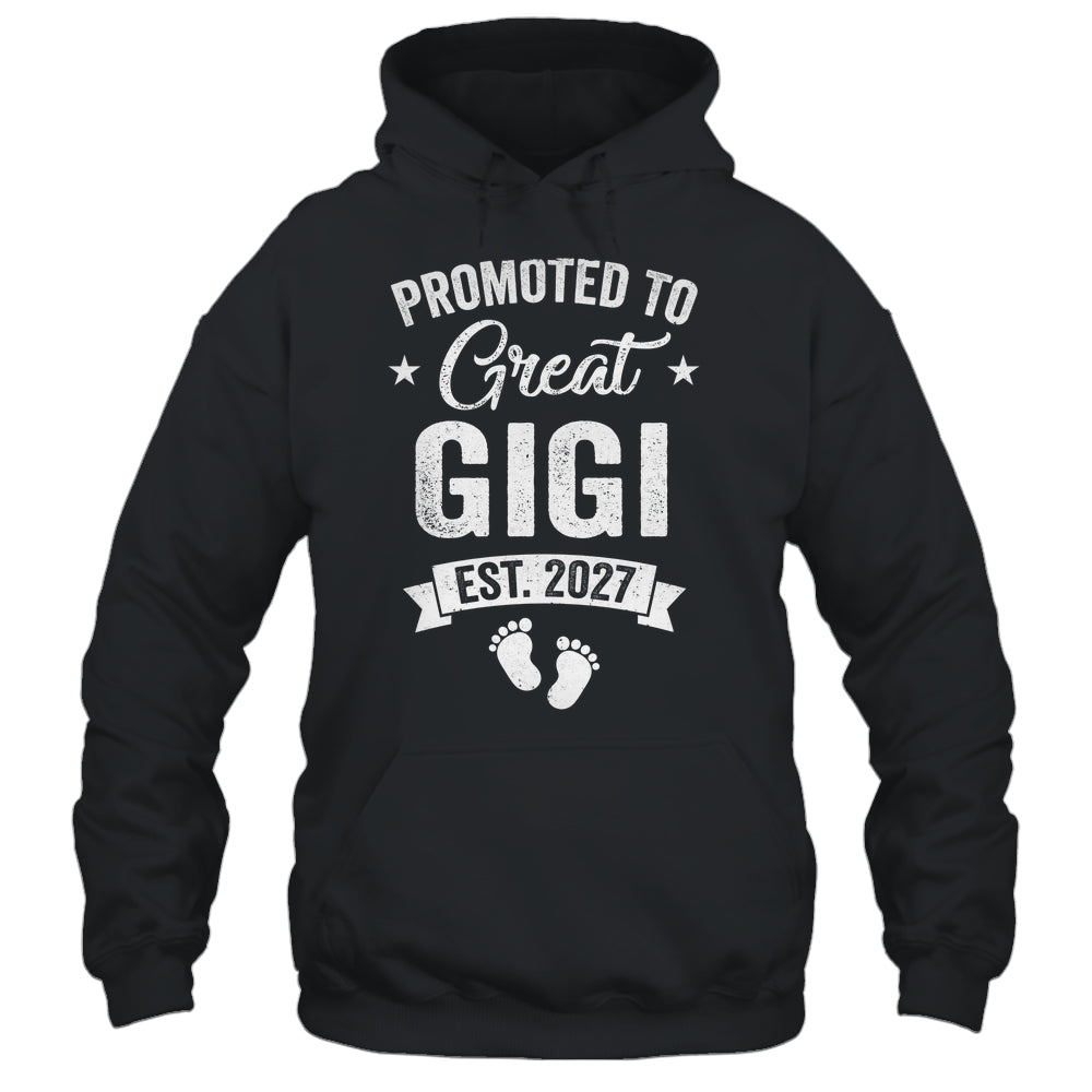 Promoted To Great Gigi Est 2027 Pregnancy Announcement Shirt & Tank Top | teecentury
