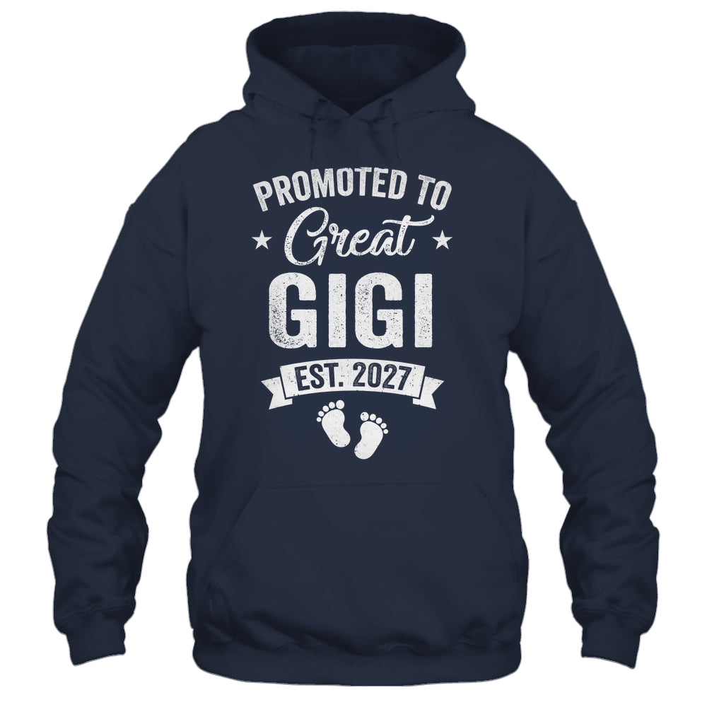 Promoted To Great Gigi Est 2027 Pregnancy Announcement Shirt & Tank Top | teecentury