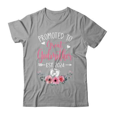 Promoted To Great Godmother Est 2024 Mothers Day Shirt & Tank Top | teecentury