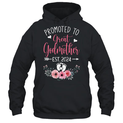 Promoted To Great Godmother Est 2024 Mothers Day Shirt & Tank Top | teecentury