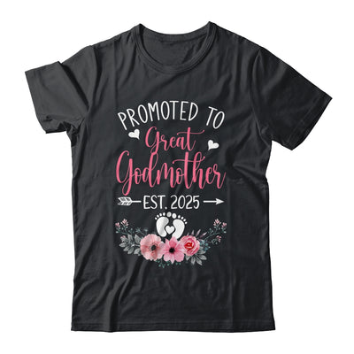 Promoted To Great Godmother Est 2025 Mothers Day Shirt & Tank Top | teecentury
