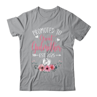 Promoted To Great Godmother Est 2025 Mothers Day Shirt & Tank Top | teecentury